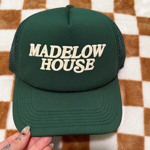 Forest Green Trucker Hat with Cream Logo